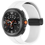 For Samsung Galaxy Watch 8 40mm / 44mm Folding Magnetic Buckle Silicone Watch Band(White)