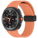 For Samsung Galaxy Watch 8 40mm / 44mm Folding Magnetic Buckle Silicone Watch Band(Orange)