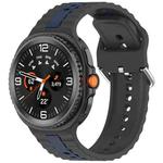 For Samsung Galaxy Watch 8 40mm / 44mm Vertical Two Color Silicone Watch Band(Gray Blue)
