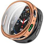 For Samsung Galaxy Watch 8 44mm All Coverage Electroplated TPU Watch Protective Case(Rose Gold)