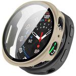 For Samsung Galaxy Watch 8 44mm Tempered Film Integrated PC Watch Case(Ivory White)