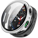 For Samsung Galaxy Watch 8 40mm Tempered Film Integrated PC Watch Case(Frosted Silver)