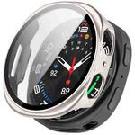 For Samsung Galaxy Watch 8 40mm Tempered Film Integrated PC Watch Case(Frosted Starlight)