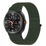 For Samsung Galaxy Watch 8 40 / 44mm Nylon Hook and Loop Fastener Watch Band(Army Green)