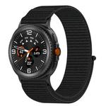 For Samsung Galaxy Watch 8 40 / 44mm Nylon Hook and Loop Fastener Watch Band(Black)