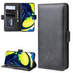 Wallet Stand Leather Cell Phone Case for Galaxy A80，with Wallet & Holder & Card Slots(Black)