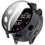For Garmin Forerunner 570 42mm Tempered Film Integrated PC Watch Case(Ink Blue)