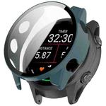 For Garmin Forerunner 570 42mm Tempered Film Integrated PC Watch Case(Green)