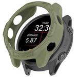 For Garmin Forerunner 570 42mm Hollow Armor Half Coverage TPU Watch Protective Case(Green)