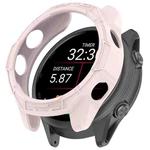 For Garmin Forerunner 570 42mm Hollow Armor Half Coverage TPU Watch Protective Case(Light Pink)