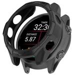 For Garmin Forerunner 570 47mm Hollow Armor Half Coverage TPU Watch Protective Case(Black)