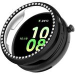 For Honor Watch Fit Single Row Diamond Half Coverage Hollow TPU Watch Case(Black)