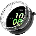 For Honor Watch Fit Single Row Diamond Half Coverage Hollow TPU Watch Case(Transparent)
