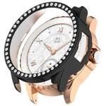 For Honor ROSSINI 2e Single Row Diamond Half Coverage Hollow TPU Watch Case(Black)