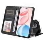 For Honor 400 Pro Global ENKAY Card Wallet Calf Texture Leather Phone Case with Full Glue Coverage Soft Hydrogel Film(Black)