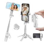 Jmary MT-18 Extendable Phone Holder Wireless Control Mini Phone Selfie Stick Tripod(White)