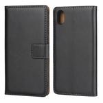 Leather Horizontal Flip Holster for Huawei Y5 2019 with Magnetic Clasp and Bracket and Card Slot and Wallet(Black)