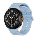 For Samsung Galaxy Watch 8 40mm / 44mm Wavy Grain Stitched Color Buckle Silicone Watch Band(Light Blue)