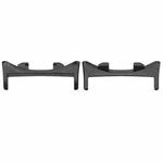 For Honor Watch Fit One Pair Metal Head Watch Band Connector(Black)