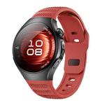 For Huawei Watch 5 46mm Dot Texture Reverse Buckle Silicone Watch Band(Red)