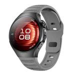 For Huawei Watch 5 46mm Dot Texture Reverse Buckle Silicone Watch Band(Gray)
