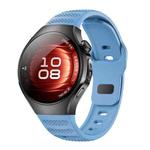 For Huawei Watch 5 46mm Dot Texture Reverse Buckle Silicone Watch Band(Blue)