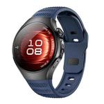 For Huawei Watch 5 46mm Dot Texture Reverse Buckle Silicone Watch Band(Dark Blue)