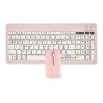 2858+030 Rechargeable Wireless Bluetooth Keyboard Silent Mouse Set with 800/1200/1600 DPI(Pink)