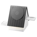 G68 15W Desktop Magnetic Charging Dock 3 in 1 Wireless Charger for Watch / Phone / Earbuds(White)
