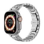 For Apple Watch 46mm / 49mm / 45mm / 44mm Octagonal Stainless Steel  Watch(Silver)