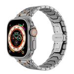 For Apple Watch 46mm / 49mm / 45mm / 44mm Octagonal Stainless Steel  Watch(Titanium)