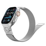 For Apple Watch 46mm / 49mm / 45mm / 44mm Milanese Steel Magnetic Watch Band(Silver)