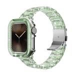 For Apple Watch 49mm  Chameleon PC Case Epoxy Resin Watch Band(Color Changing Green)