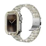 For Apple Watch 49mm  Chameleon PC Case Epoxy Resin Watch Band(Color Changing Gold)