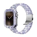 For Apple Watch 49mm  Chameleon PC Case Epoxy Resin Watch Band(Color Changing Purple)