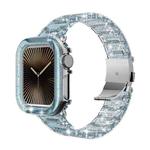 For Apple Watch 49mm  Chameleon PC Case Epoxy Resin Watch Band(Color Changing Blue)