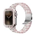 For Apple Watch 40mm / 41mm Chameleon PC Case Epoxy Resin Watch Band(Color Changing Pink)