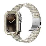 For Apple Watch 40mm / 41mm Chameleon PC Case Epoxy Resin Watch Band(Color Changing Gold)