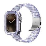 For Apple Watch 40mm / 41mm Chameleon PC Case Epoxy Resin Watch Band(Color Changing Purple)