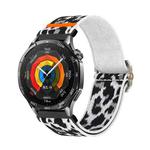 20mm Universal Mechanical Drip Elastic Nylon Watch Band(White Leopard)