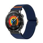 22mm Universal Mechanical Drip Elastic Nylon Watch Band(Navy Blue)