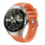 For Huawei Watch 5 46mm Corrugated Silicone Watch Band(Orange)