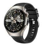 For Huawei Watch 5 46mm Corrugated Silicone Watch Band(Black)