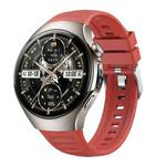 For Huawei Watch 5 46mm Corrugated Silicone Watch Band(Red)