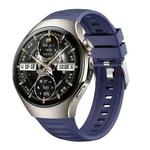 For Huawei Watch 5 46mm Corrugated Silicone Watch Band(Dark Blue)