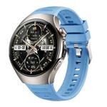 For Huawei Watch 5 46mm Corrugated Silicone Watch Band(Blue)