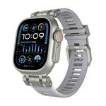 For Apple Watch 46mm / 49mm / 45mm / 44mm H016 Functional Series Twill Texture TPU Watch Band(Titanium Gray)