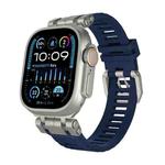 For Apple Watch 46mm / 49mm / 45mm / 44mm H016 Functional Series Twill Texture TPU Watch Band(Titanium Blue)