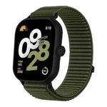 For Redmi Watch 5 / Watch 4 Woven Nylon Hook And Loop Fastener Watch Band(Spruce Green)
