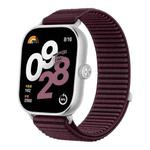 For Redmi Watch 5 / Watch 4 Woven Nylon Hook And Loop Fastener Watch Band(Plum)